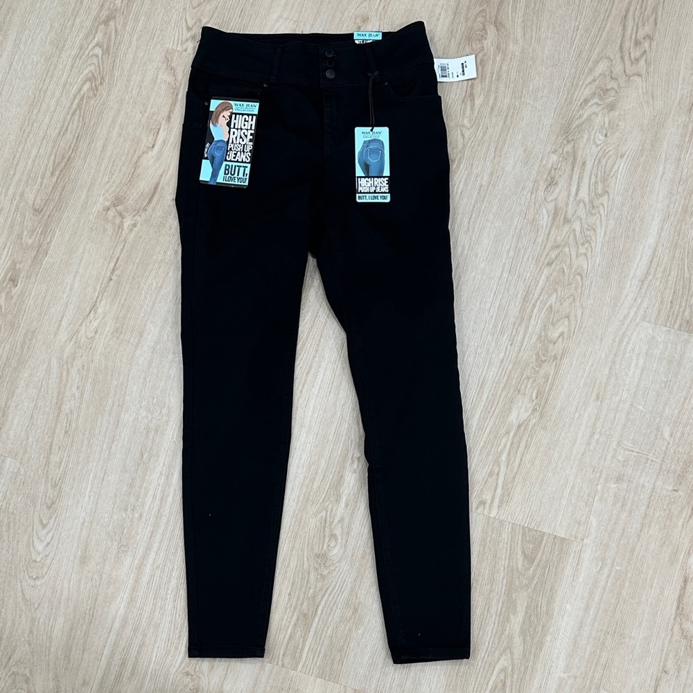 Wax Jean Black High Rise Push Up Jeans